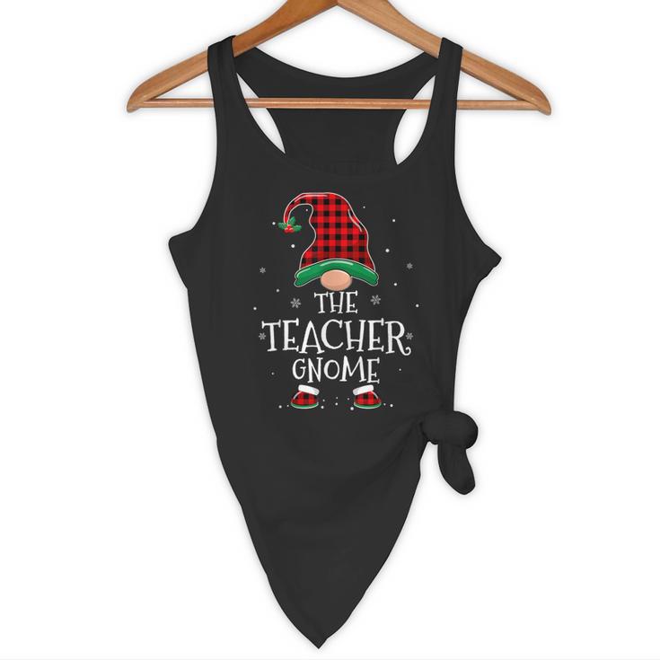 Teacher Gnome Xmas Family Matching Plaid Christmas Gnomes Flowy Tank, novelty gifts, funny gifts Teacher Gnome Xmas Family Matching Plaid Christmas Gnomes Flowy Tank, novelty gifts, funny gifts