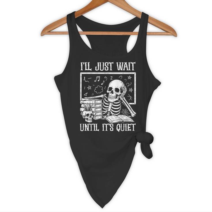 Teacher Halloween Shirt I'Ll Just Wait Until It's Quiet Flowy Tank, novelty gifts, funny gifts Teacher Halloween Shirt I'Ll Just Wait Until It's Quiet Flowy Tank, novelty gifts, funny gifts