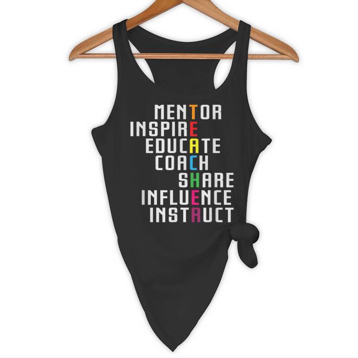 Teacher Inspirational Educator Favorite School Teacher Men Women Girls Kids Flowy Tank, novelty gifts, funny gifts