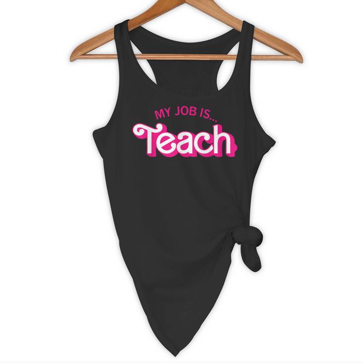 Teacher Life My Job Is Teach Flowy Tank, novelty gifts, funny gifts