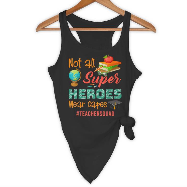 Teacher Not All Superheroes Wear Capes Teacher Squad Flowy Tank, novelty gifts, funny gifts Teacher Not All Superheroes Wear Capes Teacher Squad Flowy Tank, novelty gifts, funny gifts