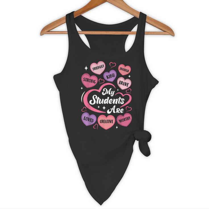 Teacher Positive Affirmations Candy Heart Valentine's Day Flowy Tank, novelty gifts, funny gifts Teacher Positive Affirmations Candy Heart Valentine's Day Flowy Tank, novelty gifts, funny gifts