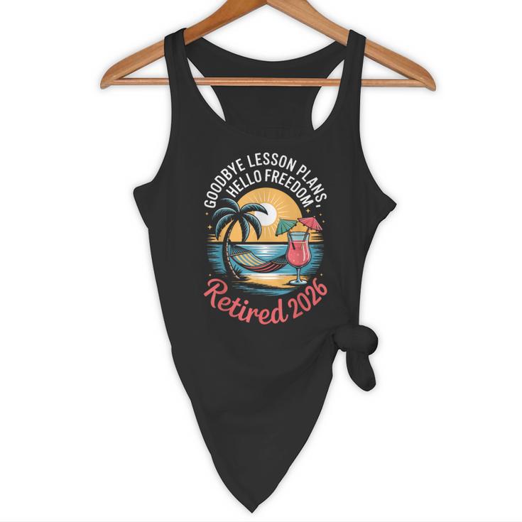 Teacher Retirement Shirts 2026 Goodbye Lesson Hello Freedom Flowy Tank, novelty gifts, funny gifts