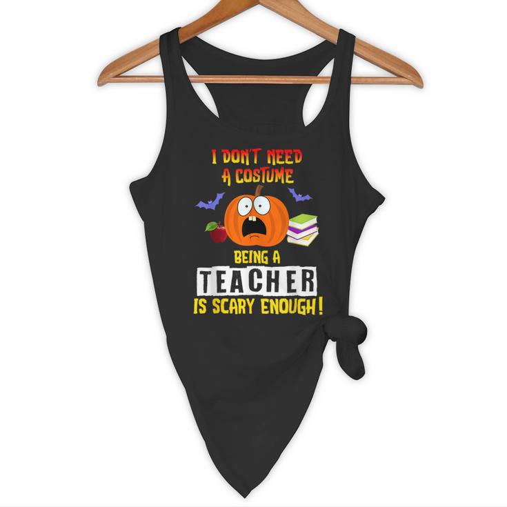 Being a Teacher Is Scary Enough Halloween Flowy Tank, novelty gifts, funny gifts Being a Teacher Is Scary Enough Halloween Flowy Tank, novelty gifts, funny gifts