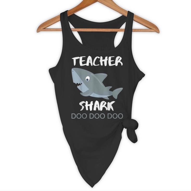 Teacher Shark Shirt Christmas Idea For Him Her Flowy Tank, novelty gifts, funny gifts