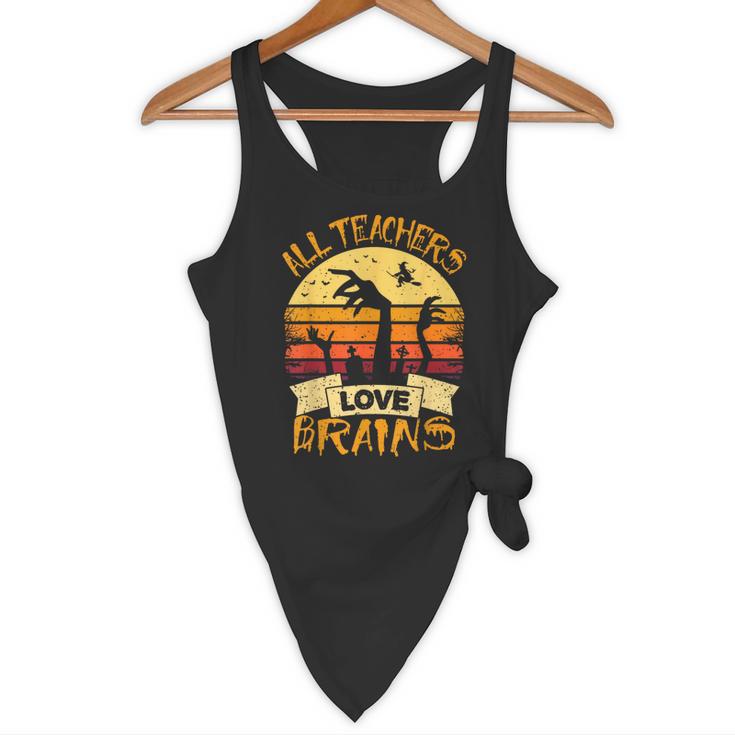 Teacher Shirt All Teachers Love Brains Halloween Men Women Flowy Tank, novelty gifts, funny gifts Teacher Shirt All Teachers Love Brains Halloween Men Women Flowy Tank, novelty gifts, funny gifts