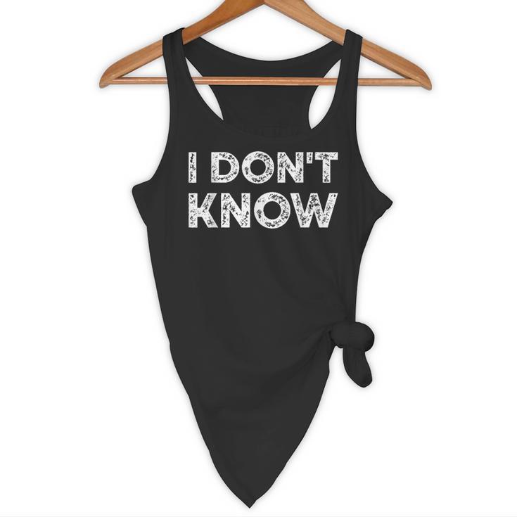 Teacher Shirts I Don't Know Idea For Teachers & Workers Adults - Small Short Sleeve Flowy Tank, novelty gifts, funny gifts Teacher Shirts I Don't Know Idea For Teachers & Workers Adults - Small Short Sleeve Flowy Tank, novelty gifts, funny gifts