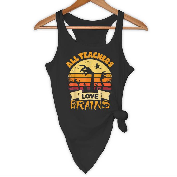 Teacher Shirts Halloween All Teachers Love Brains Flowy Tank, novelty gifts, funny gifts Teacher Shirts Halloween All Teachers Love Brains Flowy Tank, novelty gifts, funny gifts