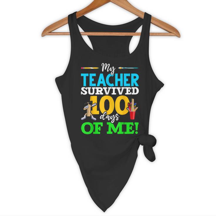 My Teacher Survived 100 Days Of Me Dab 100 Days Of School For Men Women Kids Flowy Tank, novelty gifts, funny gifts My Teacher Survived 100 Days Of Me Dab 100 Days Of School For Men Women Kids Flowy Tank, novelty gifts, funny gifts