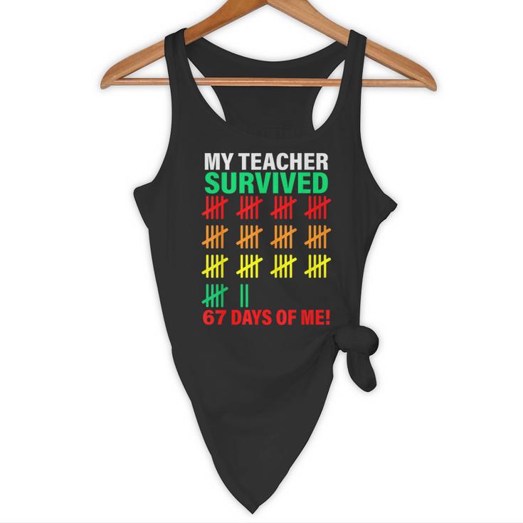 My Teacher Survived 67 Days Of Me School Kids Costume Flowy Tank, novelty gifts, funny gifts My Teacher Survived 67 Days Of Me School Kids Costume Flowy Tank, novelty gifts, funny gifts