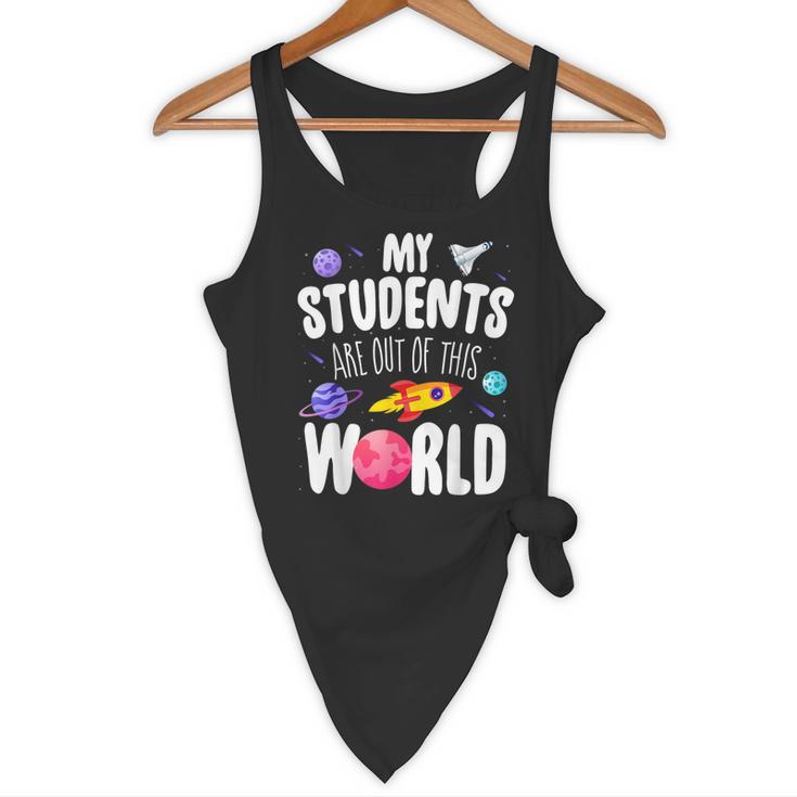 Teacher Tee My Students Are Out Of This World Space Flowy Tank, novelty gifts, funny gifts