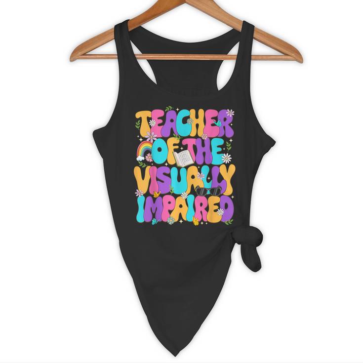 Teacher Of The Visually Impaired Blindness Awareness Flowy Tank, novelty gifts, funny gifts Teacher Of The Visually Impaired Blindness Awareness Flowy Tank, novelty gifts, funny gifts