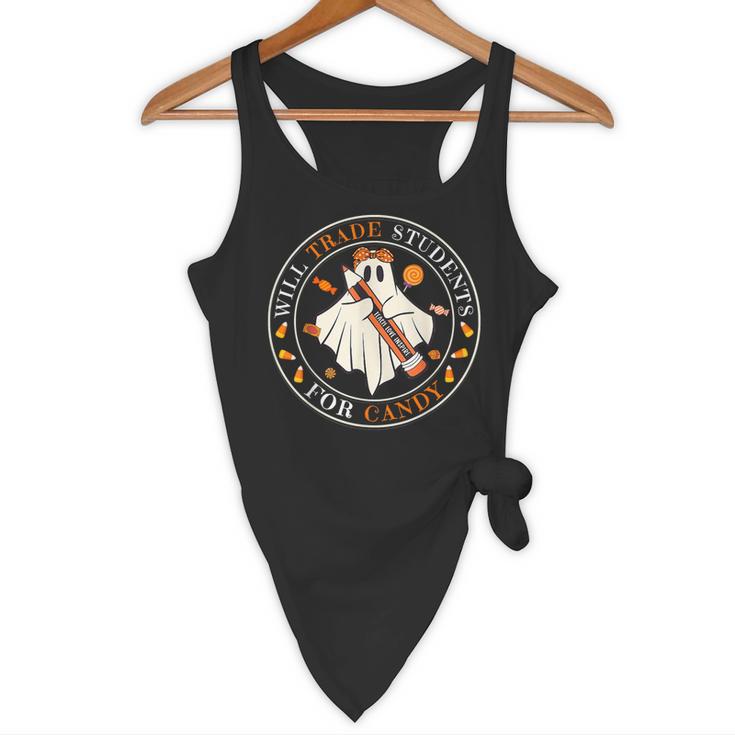 Teacher Will Trade Students For Candy Easy Halloween Costume Flowy Tank, novelty gifts, funny gifts Teacher Will Trade Students For Candy Easy Halloween Costume Flowy Tank, novelty gifts, funny gifts