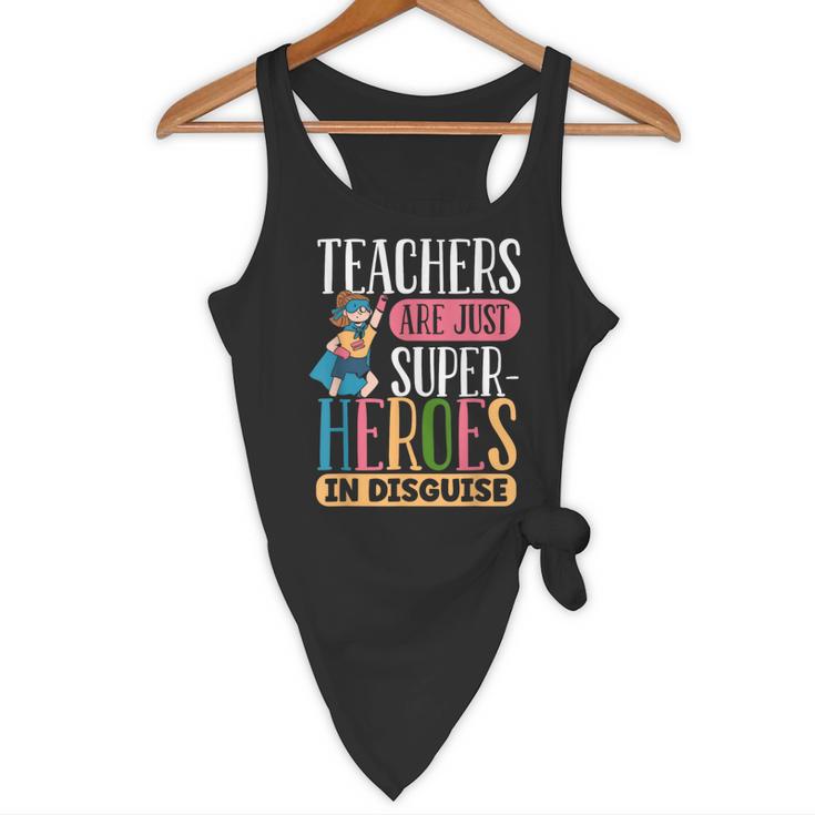 Teachers Are Just Superheroes In Disguise Back To School Flowy Tank, novelty gifts, funny gifts Teachers Are Just Superheroes In Disguise Back To School Flowy Tank, novelty gifts, funny gifts