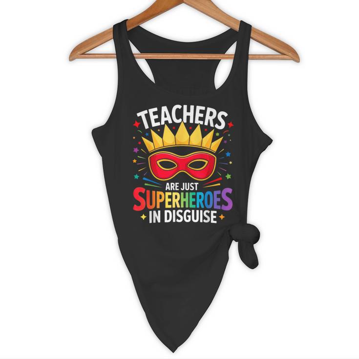 Teachers Are Just Superheroes In Disguise Fun Back To School Flowy Tank, novelty gifts, funny gifts Teachers Are Just Superheroes In Disguise Fun Back To School Flowy Tank, novelty gifts, funny gifts