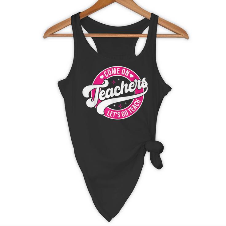 Come On Teachers Let's Go Teach Pink Back To School For Men Women Flowy Tank, novelty gifts, funny gifts Come On Teachers Let's Go Teach Pink Back To School For Men Women Flowy Tank, novelty gifts, funny gifts