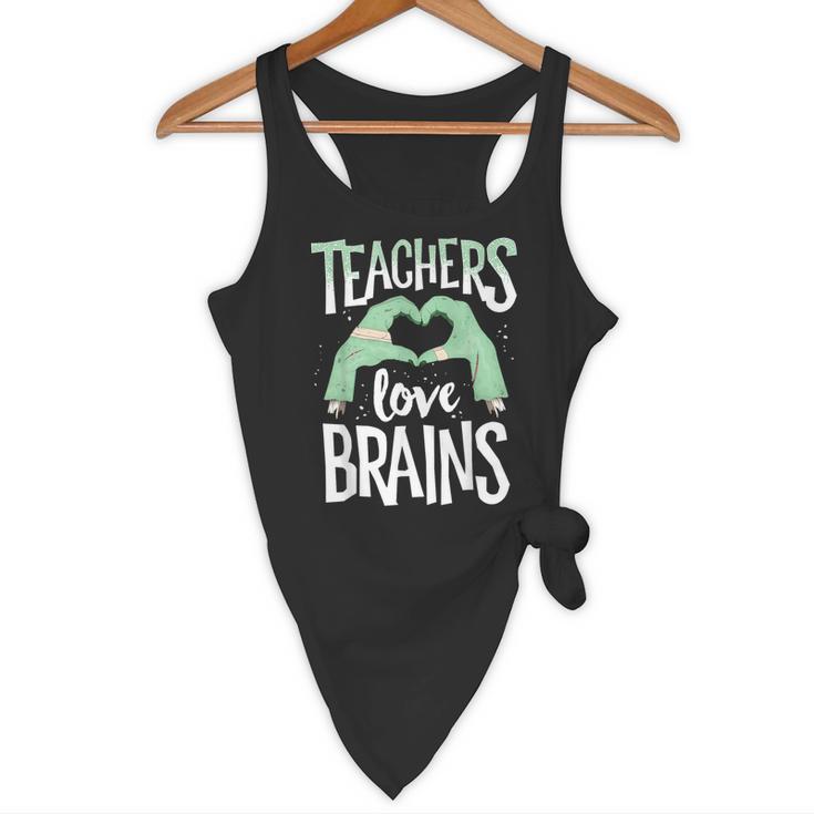 Teachers Love Brains Halloween Costume Trick Treat Zombie Flowy Tank, novelty gifts, funny gifts Teachers Love Brains Halloween Costume Trick Treat Zombie Flowy Tank, novelty gifts, funny gifts