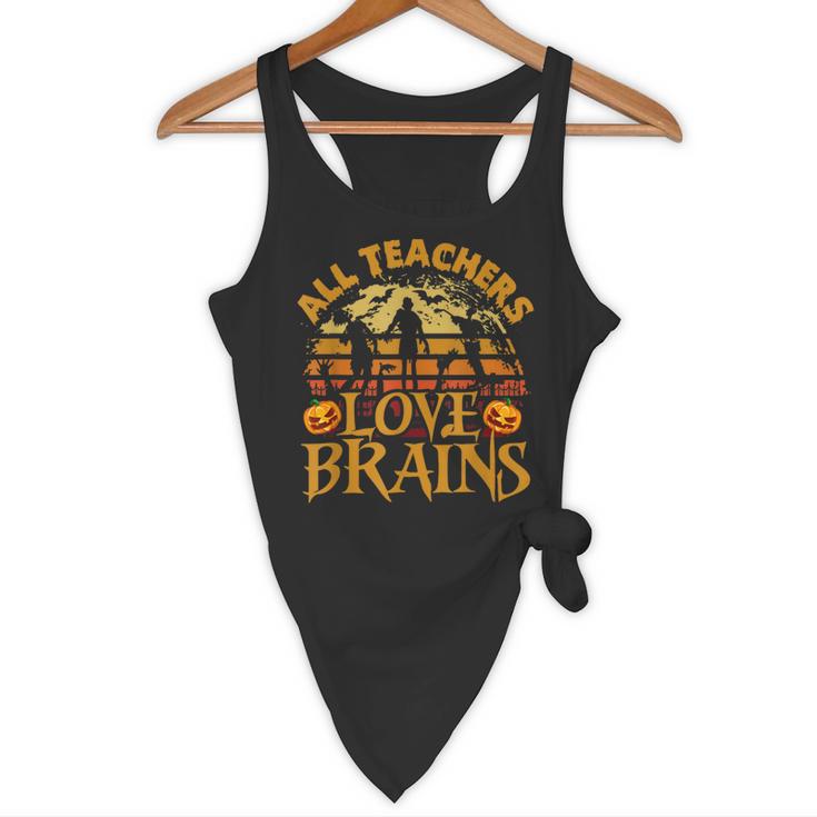All Teachers Love Brains School Halloween Costume Flowy Tank, novelty gifts, funny gifts All Teachers Love Brains School Halloween Costume Flowy Tank, novelty gifts, funny gifts