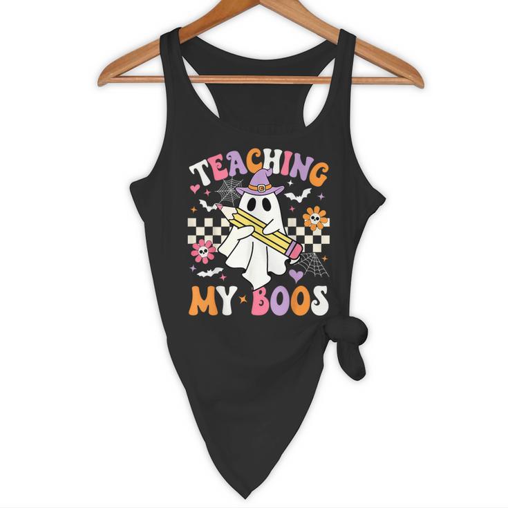 Teaching My Boos Ghost Teacher Cute Groovy Halloween Teacher Flowy Tank, novelty gifts, funny gifts Teaching My Boos Ghost Teacher Cute Groovy Halloween Teacher Flowy Tank, novelty gifts, funny gifts