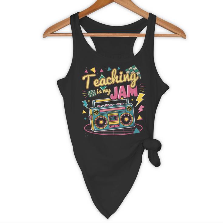 Teaching Is My Jam Groovy Retro Teacher Back To School Flowy Tank, novelty gifts, funny gifts Teaching Is My Jam Groovy Retro Teacher Back To School Flowy Tank, novelty gifts, funny gifts