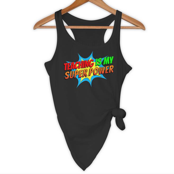 Teaching Is My Superpower Comic Back To School Teacher Flowy Tank, novelty gifts, funny gifts Teaching Is My Superpower Comic Back To School Teacher Flowy Tank, novelty gifts, funny gifts