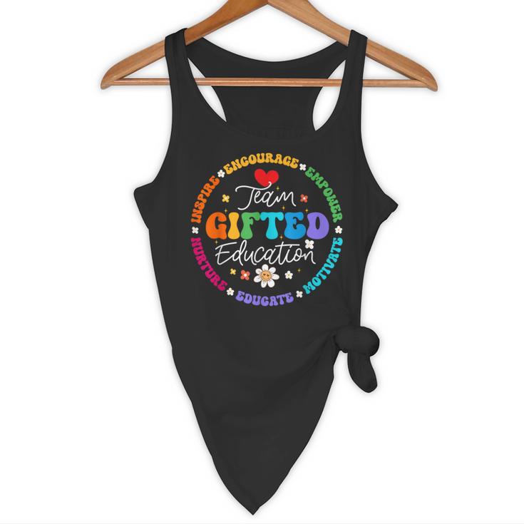 Team Ed Education Teacher Appreciation Back To School Flowy Tank, novelty gifts, funny gifts