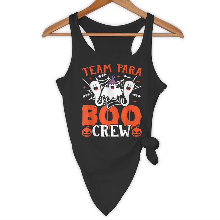 Team Para Boo Crew Halloween Ghost Paraprofessional Teacher Flowy Tank, novelty gifts, funny gifts