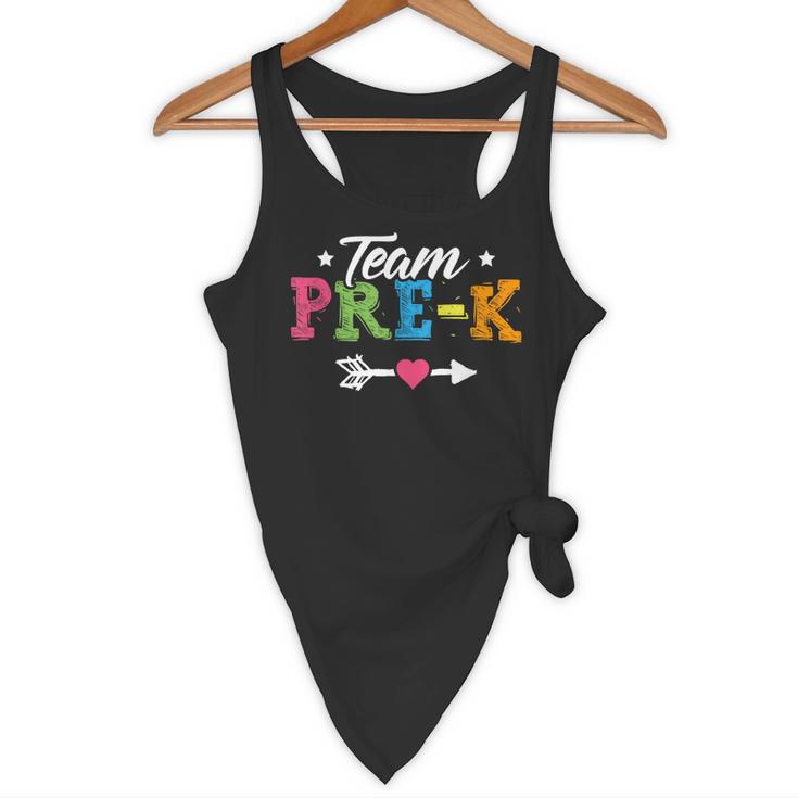 Team Pre-K Shirt PreSchool Teacher Student Back To School Flowy Tank, novelty gifts, funny gifts
