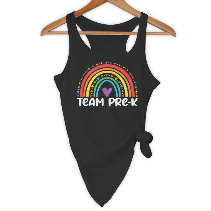 Team Pre-K Teacher Crew Squad Hello Back School Graduation Flowy Tank, novelty gifts, funny gifts