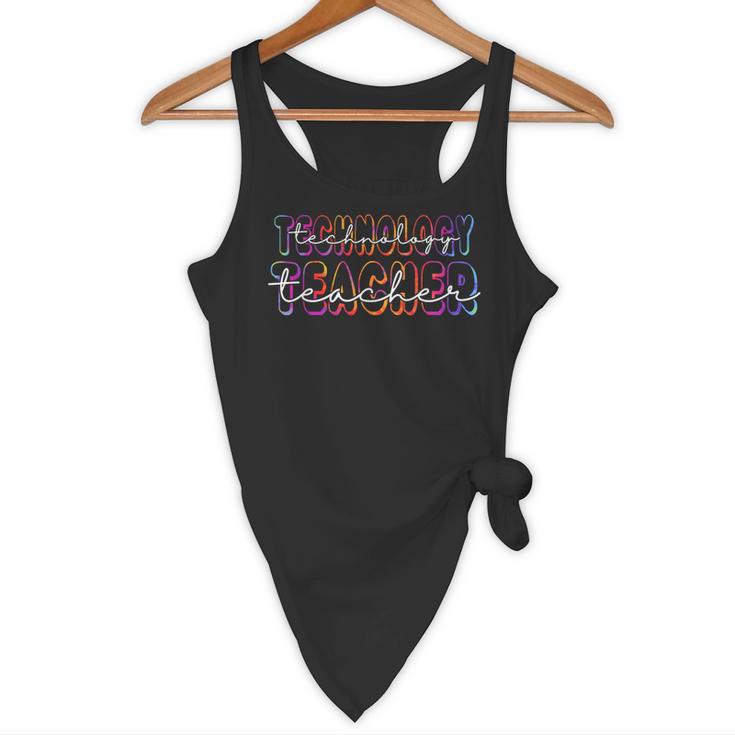 Technology Teacher Student First Day Back To School Tie Dye For Men Women Girls Kids Flowy Tank, novelty gifts, funny gifts Technology Teacher Student First Day Back To School Tie Dye For Men Women Girls Kids Flowy Tank, novelty gifts, funny gifts