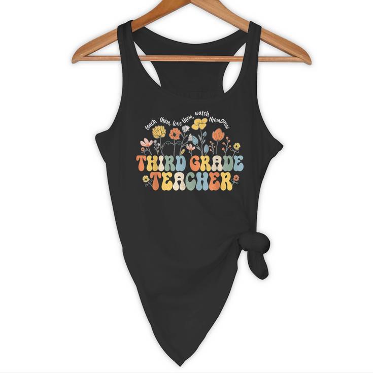 Third 3rd Grade Teacher Appreciation Teaching Wildflowers Flowy Tank, novelty gifts, funny gifts