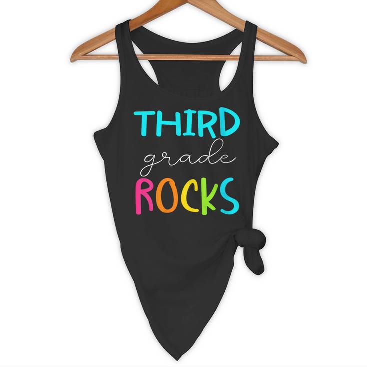 Third Grade Rocks Shirt Team 3rd Grade Teacher Flowy Tank, novelty gifts, funny gifts