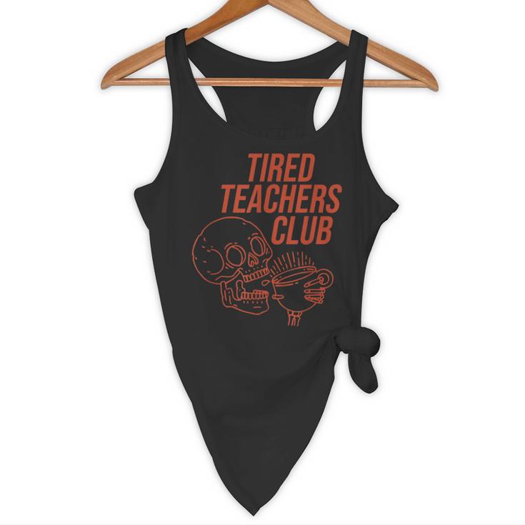 Tired Teachers Club Flowy Tank, novelty gifts, funny gifts Tired Teachers Club Flowy Tank, novelty gifts, funny gifts