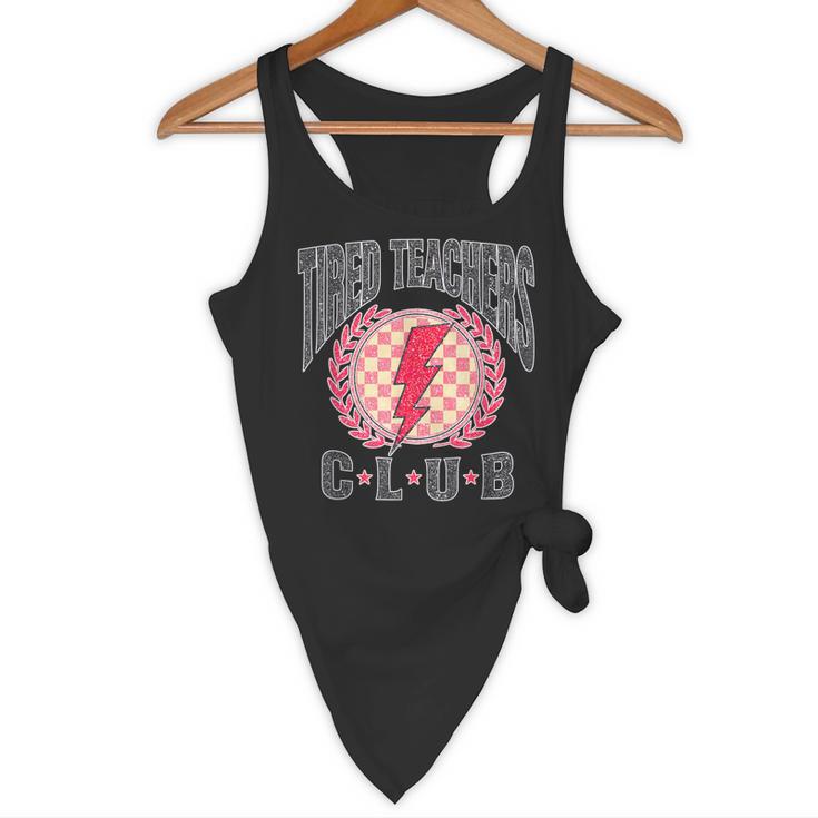Tired Teachers Club Study Lover School Apparel Flowy Tank, novelty gifts, funny gifts Tired Teachers Club Study Lover School Apparel Flowy Tank, novelty gifts, funny gifts