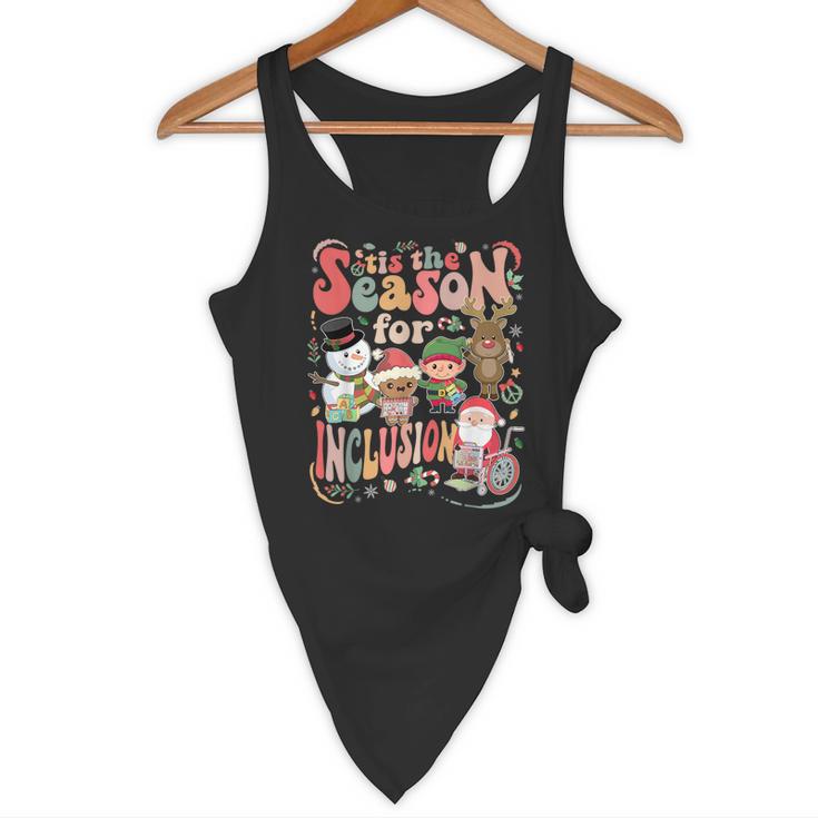 Tis The Season For Inclusion Christmas Sped Teacher Flowy Tank, novelty gifts, funny gifts