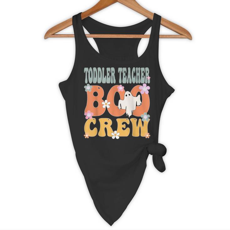 Toddler Teacher Boo Crew Ghost Groovy Halloween For Women Flowy Tank, novelty gifts, funny gifts