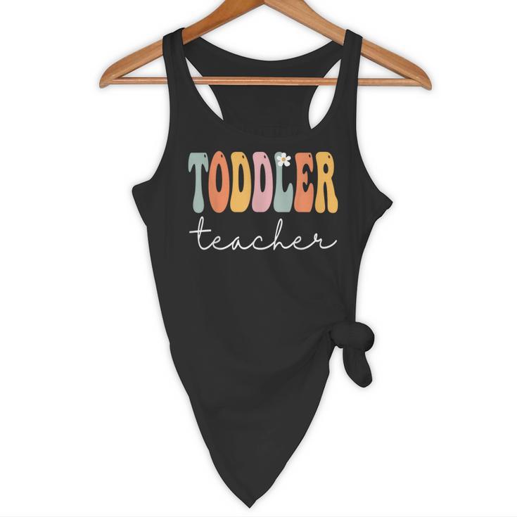Toddler Teacher Retro Groovy Women Happy First Day Of School Flowy Tank, novelty gifts, funny gifts Toddler Teacher Retro Groovy Women Happy First Day Of School Flowy Tank, novelty gifts, funny gifts