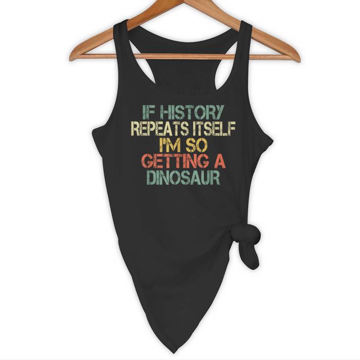 History Teacher Repeats Itself I'm Getting a Dinosaur Flowy Tank, novelty gifts, funny gifts History Teacher Repeats Itself I'm Getting a Dinosaur Flowy Tank, novelty gifts, funny gifts