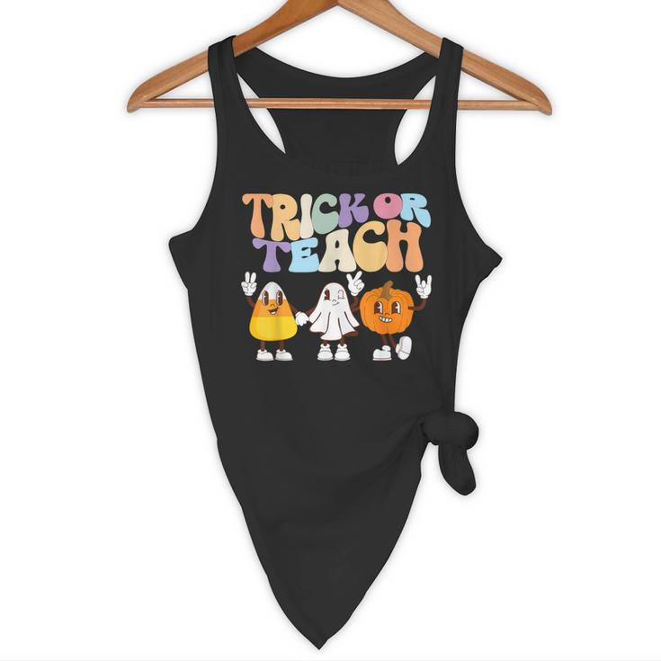 Trick Or Teach Cute Halloween Teacher Flowy Tank, novelty gifts, funny gifts Trick Or Teach Cute Halloween Teacher Flowy Tank, novelty gifts, funny gifts