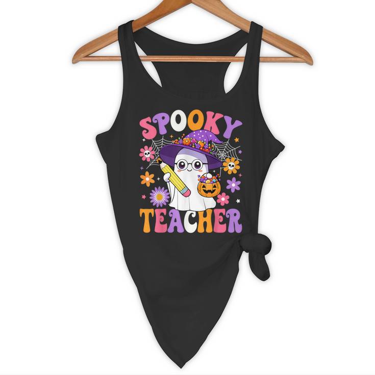 Trick Or Teach Spooky Teacher Ghost Halloween Teacher Flowy Tank, novelty gifts, funny gifts Trick Or Teach Spooky Teacher Ghost Halloween Teacher Flowy Tank, novelty gifts, funny gifts