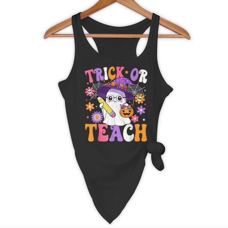 Trick Or Teach Teacher Ghost Teaching Fun Halloween Teacher Flowy Tank, novelty gifts, funny gifts