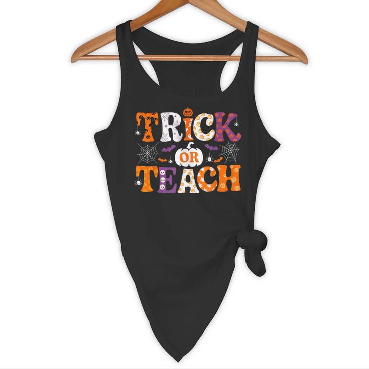 Trick Or Teach Teacher Halloween Costume Men Women Flowy Tank, novelty gifts, funny gifts
