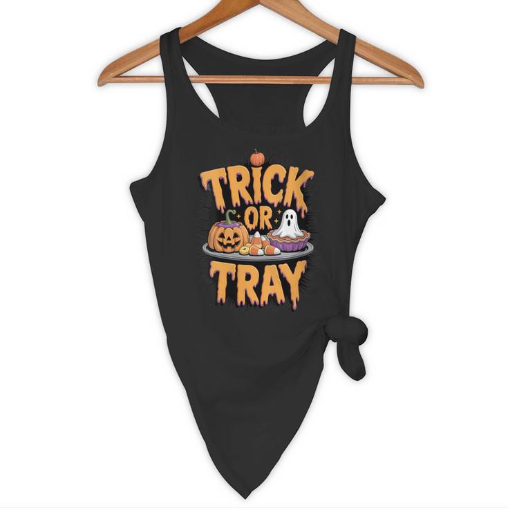 Trick Or Tray Halloween Cafeteria Teacher School Flowy Tank, novelty gifts, funny gifts