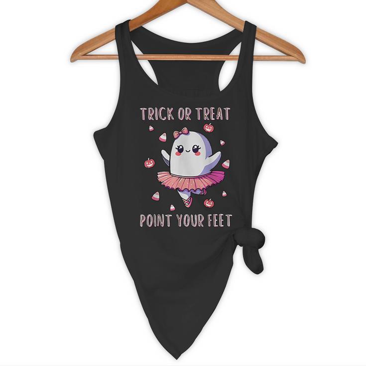 Trick Or Treat Point Your Feet Halloween Ghost Dance Teacher Flowy Tank, novelty gifts, funny gifts Trick Or Treat Point Your Feet Halloween Ghost Dance Teacher Flowy Tank, novelty gifts, funny gifts