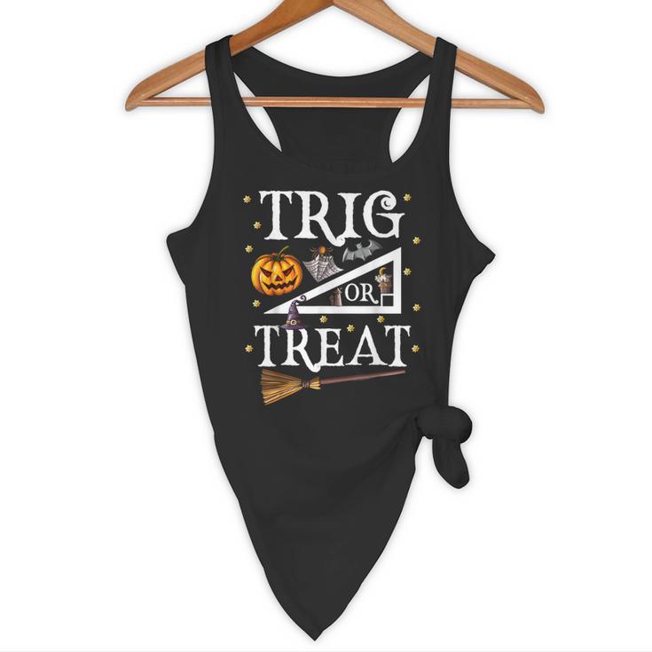 Trig Or Treat Shirt Halloween Math Teacher School College Men Women Kids Flowy Tank, novelty gifts, funny gifts