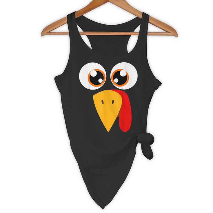 Turkey Face Halloween Costume Thanksgiving Teacher Nurse Flowy Tank, novelty gifts, funny gifts
