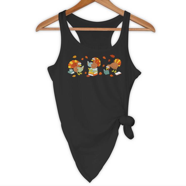 Turkey Reading Books Fall Thanksgiving Teacher Book Lovers Flowy Tank, novelty gifts, funny gifts Turkey Reading Books Fall Thanksgiving Teacher Book Lovers Flowy Tank, novelty gifts, funny gifts