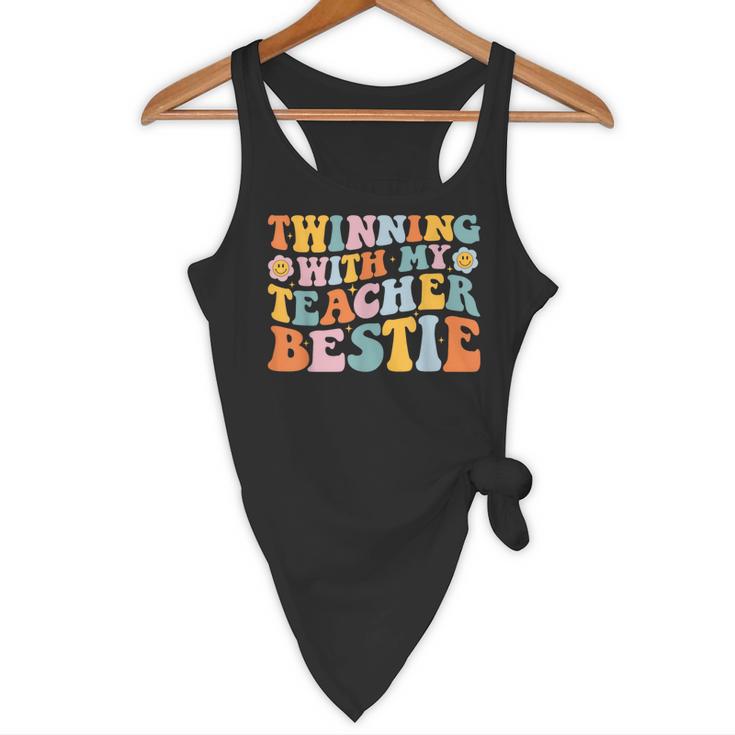 Twinning With My Teacher Bestie Twin Day Matching For Men Women Kids Flowy Tank, novelty gifts, funny gifts Twinning With My Teacher Bestie Twin Day Matching For Men Women Kids Flowy Tank, novelty gifts, funny gifts