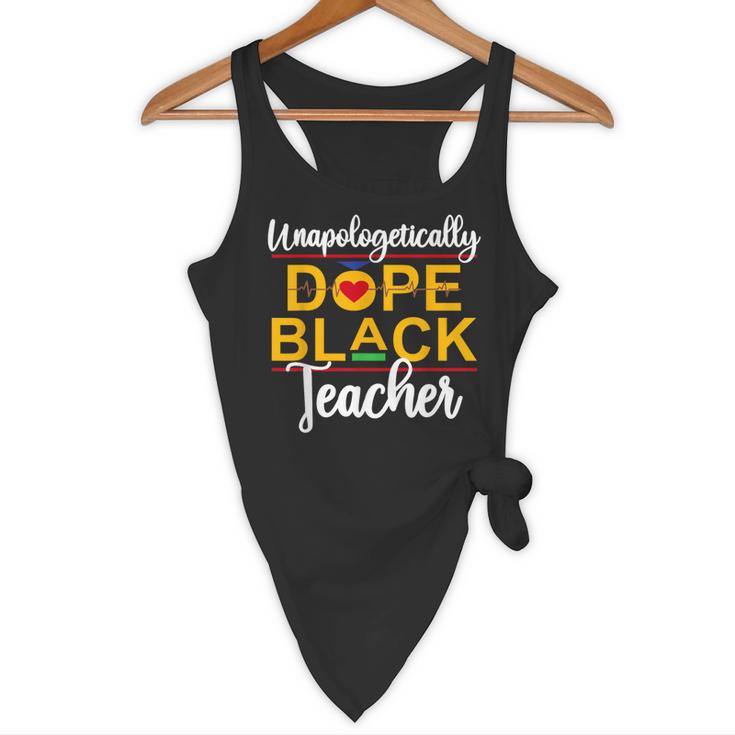 Unapologetic Dope Teacher African American Melanin Flowy Tank, novelty gifts, funny gifts