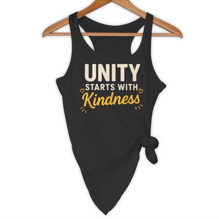 Unity Kindness Shirt Women Teachers Kids Unity Day Orange Flowy Tank, novelty gifts, funny gifts